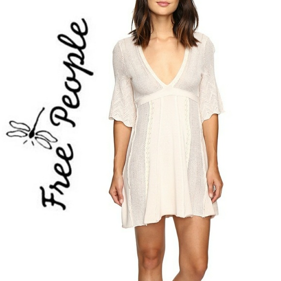 Free People Dresses & Skirts - FLASH SALE●Free People●Ivory Love Sweater Dress